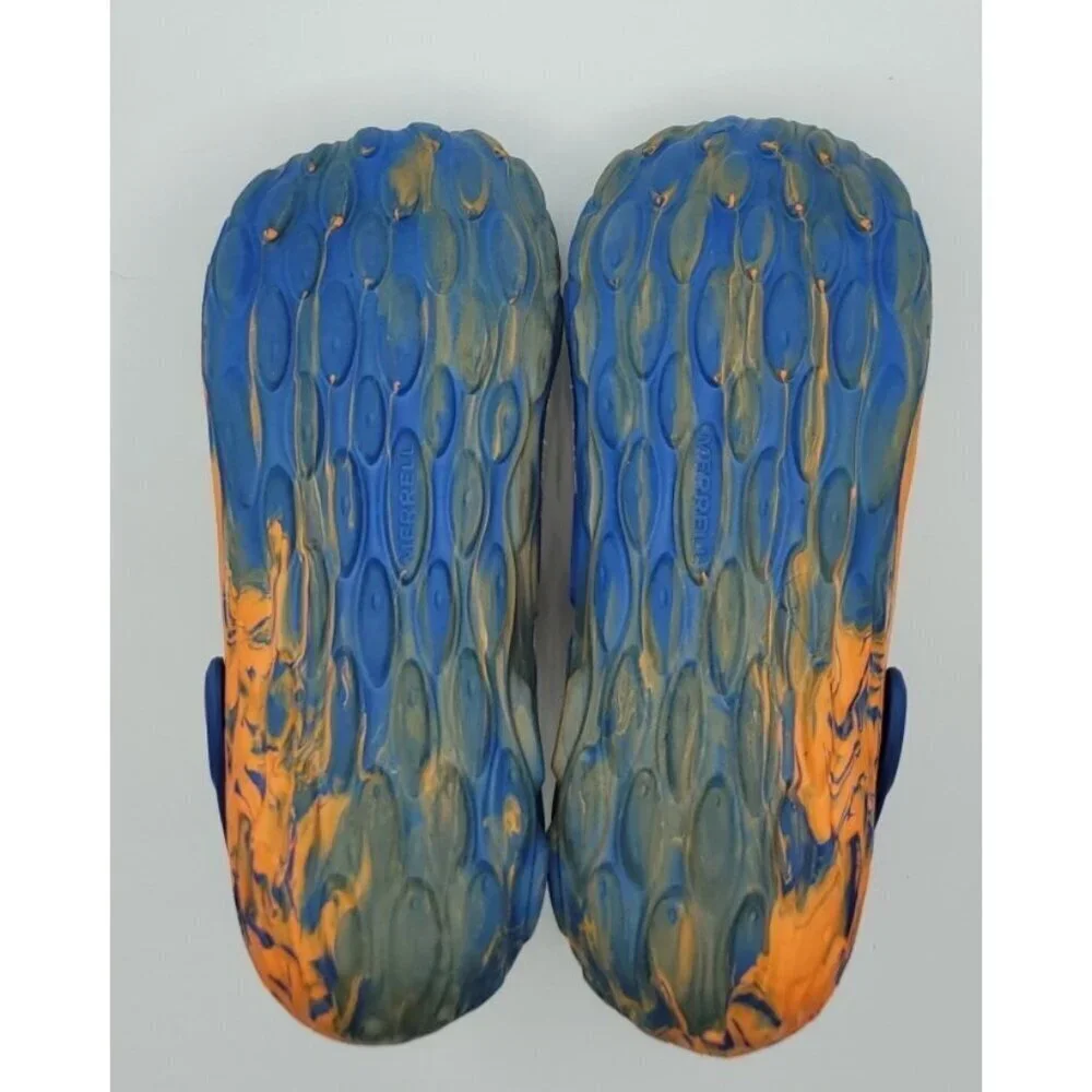 Merrell Hydro Moc Water Shoes Clogs Sandal Orange Blue Men 9 Women 10.5 Unisex